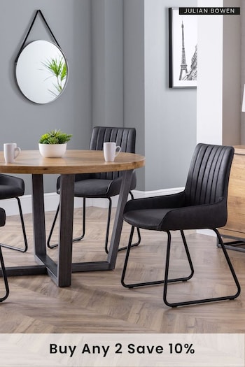 Julian Bowen Black Set of 2 Soho Dining Chairs (839411) | £280