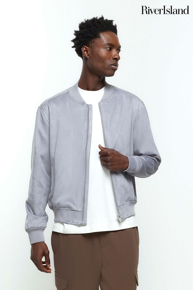 River island mens bomber jacket hot sale