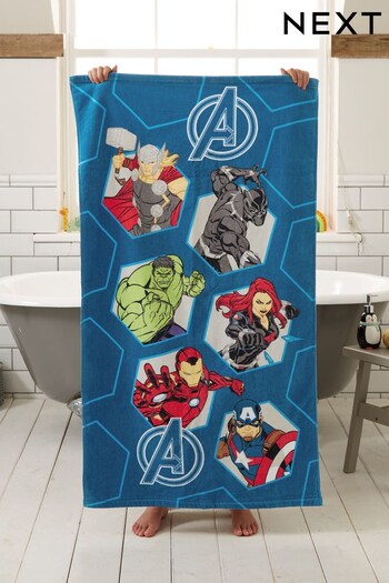 Navy Blue Children's Marvel Avengers Towel (839618) | £22