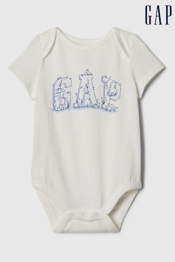 Gap Beige First Favourites Organic Cotton Graphic Bodysuit (Newborn-24mths) (839720) | £8