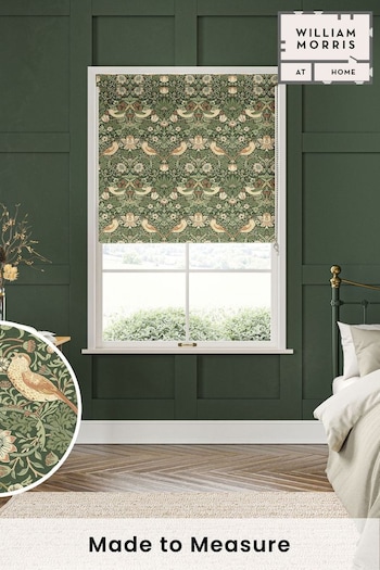 William Morris At Home Green Strawberry Thief Made To Measure Roller Blind (839880) | £61