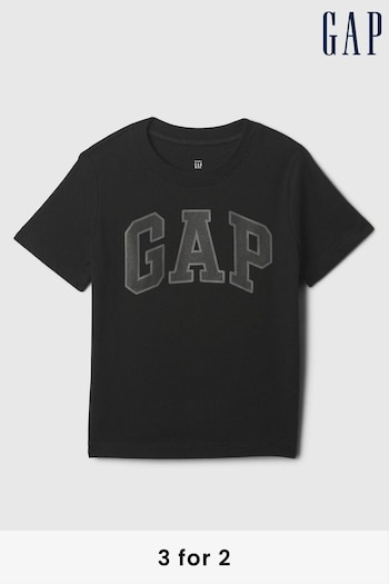 Gap Black Cotton Logo Short Sleeve Crew Neck Baby T-Shirt (840160) | £8