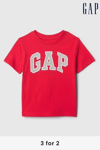 Gap Red Crew Neck Logo Short Sleeve T-Shirt (Newborn-5yrs) (840167) | £8