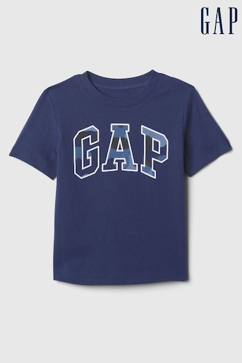 Gap Blue Crew Neck Logo Short Sleeve T-Shirt (Newborn-5yrs) (840418) | £8