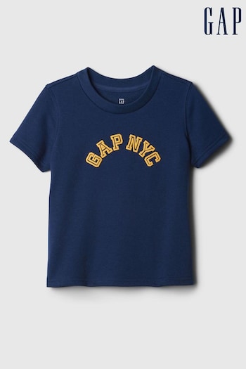 Gap Blue Graphic NYC Arch Logo Short Sleeve T-Shirt (Newborn-5yrs) (840463) | £15