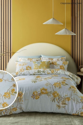 Graham & Brown Yellow Kimono Dreams Duvet Cover and Pillowcase Set (840659) | £90 - £110