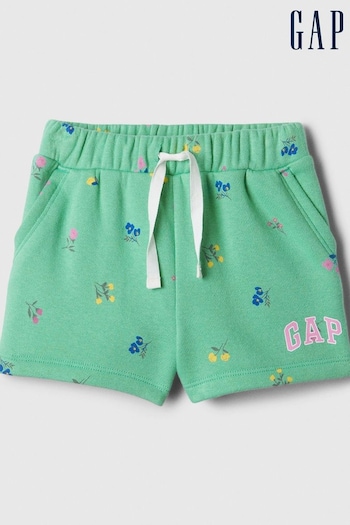 Gap Green Logo Graphic Pull On Baby Shorts motif (Newborn-5yrs)s (840815) | £10