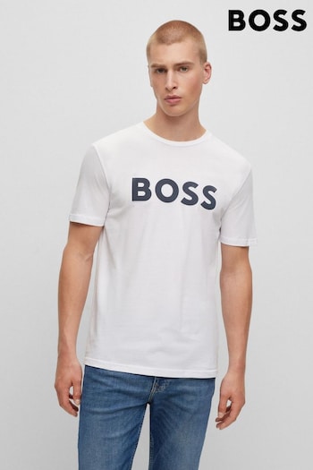 BOSS White/Black Logo Large Chest Logo T-Shirt (840908) | £45