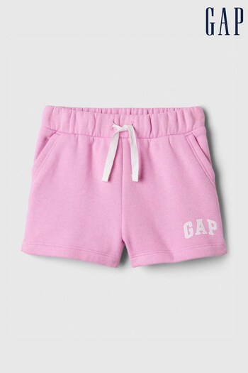 Gap Pink Logo Graphic Pull On Baby cotton Shorts (Newborn-5yrs) (840915) | £10