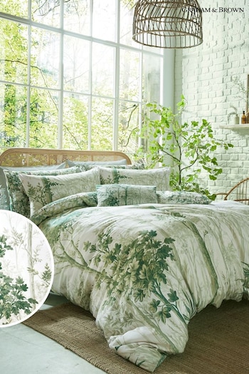 Graham & Brown Green Coppice Forest Duvet Cover and Pillowcase Set (840967) | £90 - £110