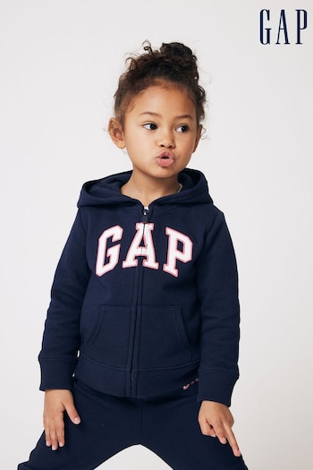 Gap Navy/Blue Logo Arch Baby Zip Up Hoodie (Newborn-5yrs) (841026) | £20