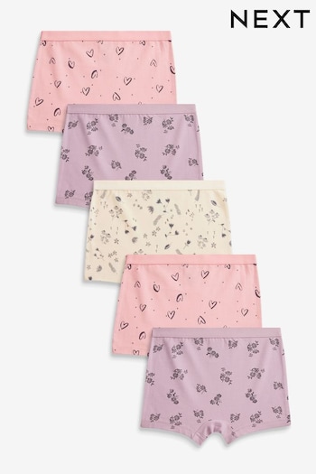 Pink/Lilac/Yellow Shorts 5 Pack (2-16yrs) (841505) | £13 - £19