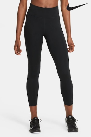 Nike size Black One Mid Rise Leggings (841662) | £45