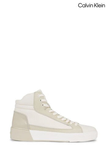 Calvin Klein Cream High Top Sneakers (842102) | £170