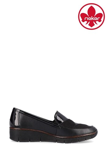 Rieker Womens Elasticated Black Shoes (842230) | £65