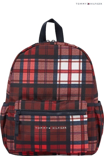 Tommy Hilfiger Kids Blue Essential Check Backpack (842640) | £65