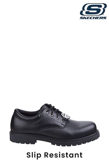 Skechers Black Cottonwood Slip Resistant Work Shoes (842663) | £77
