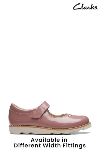 Clarks Pink Multi Fit Dusty Pat Crown Jane Shoes (842807) | £40 - £42