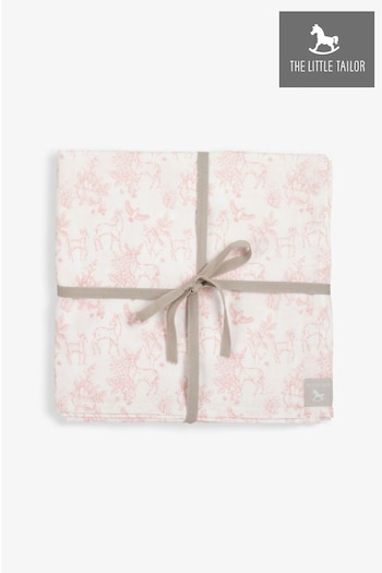 The Little Tailor Pink Baby Muslin Blanket (842851) | £17