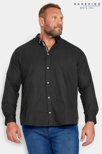 BadRhino Big & Tall Black Long Sleeve Poplin Shirt (842932) | £26