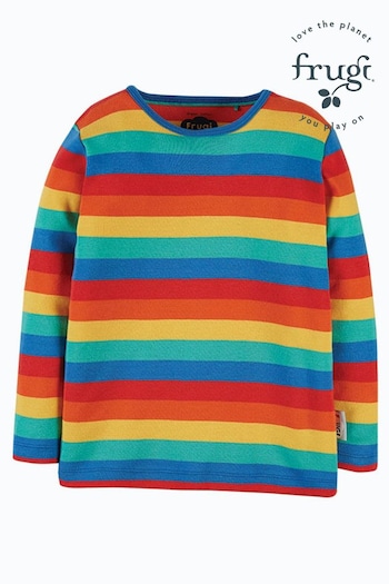 Frugi Rainbow Organic Cotton Long Sleeve Rainbow Top (843088) | £16 - £20