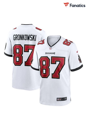 Nike White NFL Tampa Bay Buccaneers Game Road Jersey - Rob Gronkowski - Mens (843098) | £105