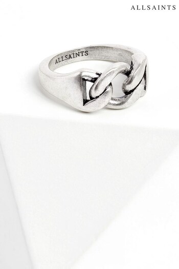 AllSaints Silver Tone Chain Band Ring (843172) | £109