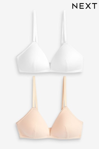 Nude/White First Bra Light Pad Non Wire Bras 2 Pack (843350) | £20