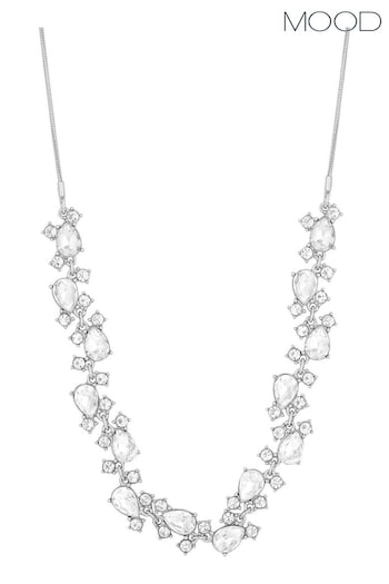 Mood Silver Crystal Mixed Stone Adjustable Toggle Necklace (843996) | £22