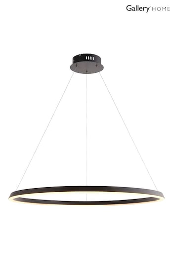 Gallery Home Black Midland 1 Bulb Pendant Ceiling Light (844078) | £250
