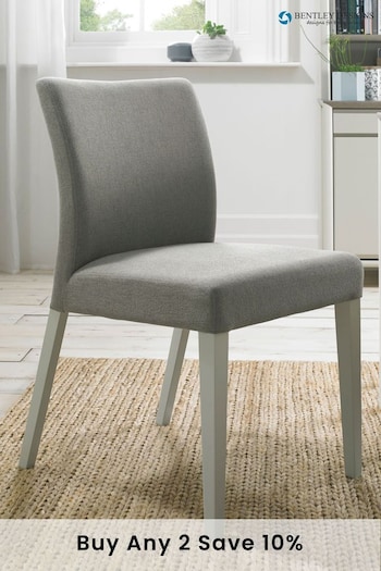 Bentley Designs Grey Set Of 2 Bergen Upholstered Dining Chairs (844086) | £300