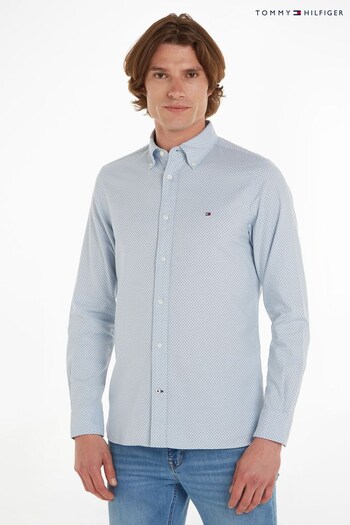 Tommy Hilfiger Blue Micro Dot Print Shirt (844239) | £90