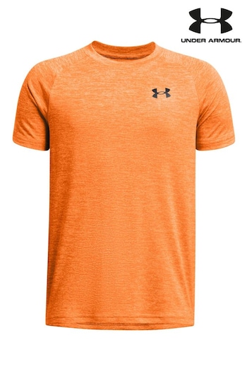 Under Armour Orange Tech 2.0 Short Sleeve  T-Shirt (844702) | £17