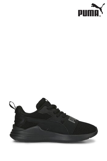 Puma Black Wired Run Pure Kids Shoes (844757) | £35