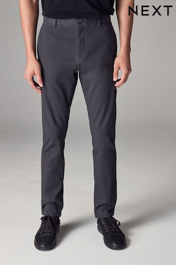Charcoal Grey Skinny Fit Stretch Chino Missguided Trousers (845228) | £22