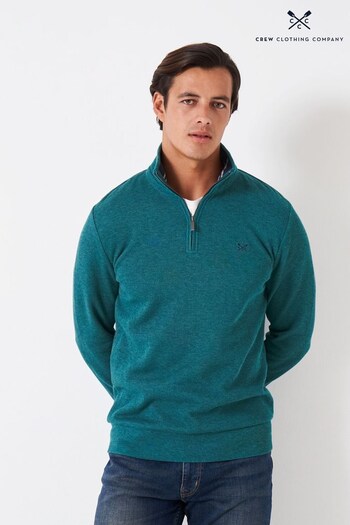 Crew Clothing Company Charcoal Green Cotton Classic Sweatshirt (845330) | £65