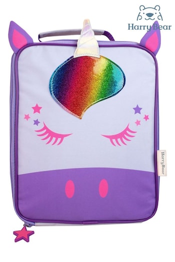 Harry Bear Purple Unicorn Girls Lunch Bag (845577) | £17