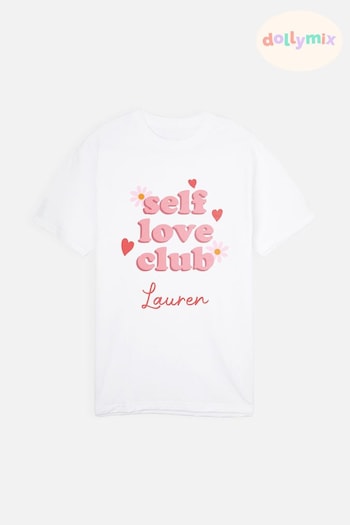 Personalised Self Love Club T-Shirt by Dollymix (845768) | £17