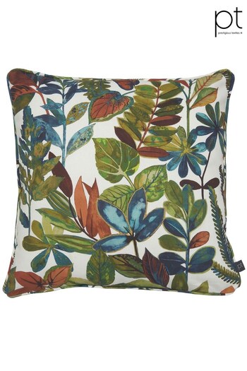 Prestigious Textiles Spice Orange Tonga Floral Feather Filled Cushion (845790) | £25