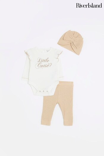 River Island Brown Baby Girls Little Cutie Set (846206) | £22