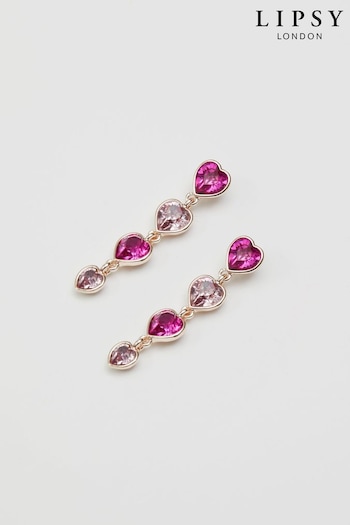 Lipsy Jewellery Gold Tone Heart Earrings (846860) | £18