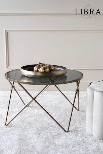 Libra Interiors Gold Occtaine Octagonal Coffee Table (847113) | £500