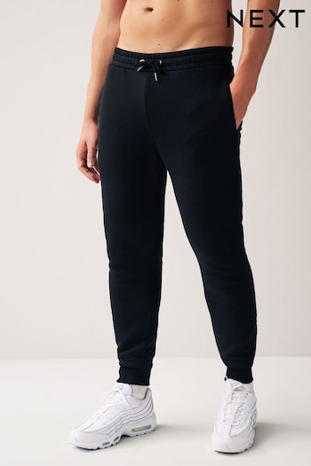 Black Slim Fit Cotton Blend Cuffed Joggers (847378) | £26