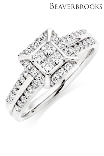 Beaverbrooks 18ct Diamond Halo Ring (847709) | £2,650