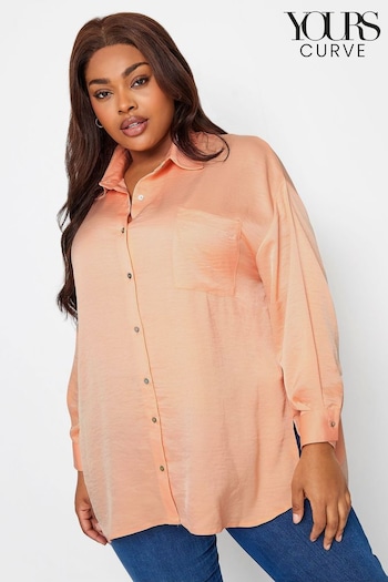 Yours Curve Orange Cuffed Sleeve Shirt (847947) | £25