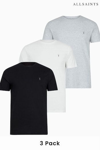 AllSaints Grey Tonic Crew T-Shirt 3 Packs (848069) | £89