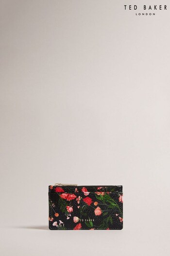 Ted Baker Otily Black Floral Printed Card Holder (849210) | £35