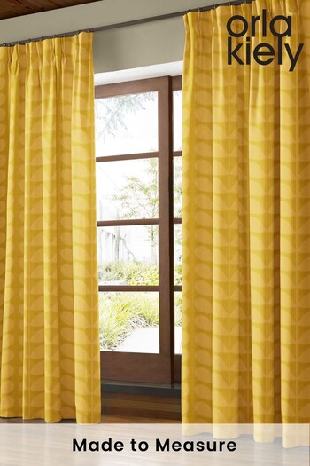 Orla Kiely Yellow Jacquard Stem Made To Measure Curtains (849287) | £109