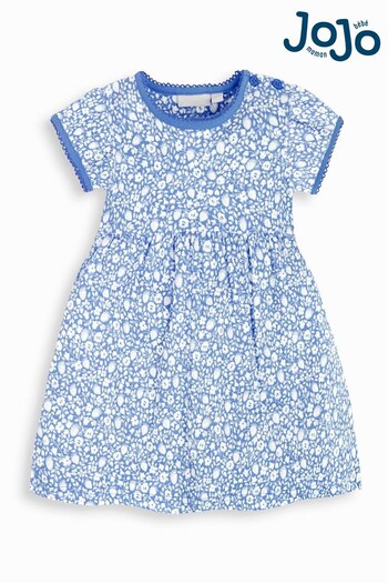 JoJo Maman Bébé Cornflower Strawberry Ditsy Print Summer Dress (849480) | £19