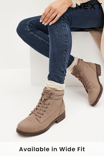 Neutral Regular/Wide Fit Forever Comfort® Casual Lace-Up Boots (849983) | £40